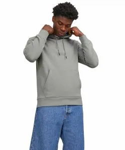 Jack & Jones Kapuzenpullover in Grau aus Bio-Baumwolle