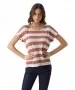 Damen Shirt Wide Stripe von Vero Moda in Marsala Snow white