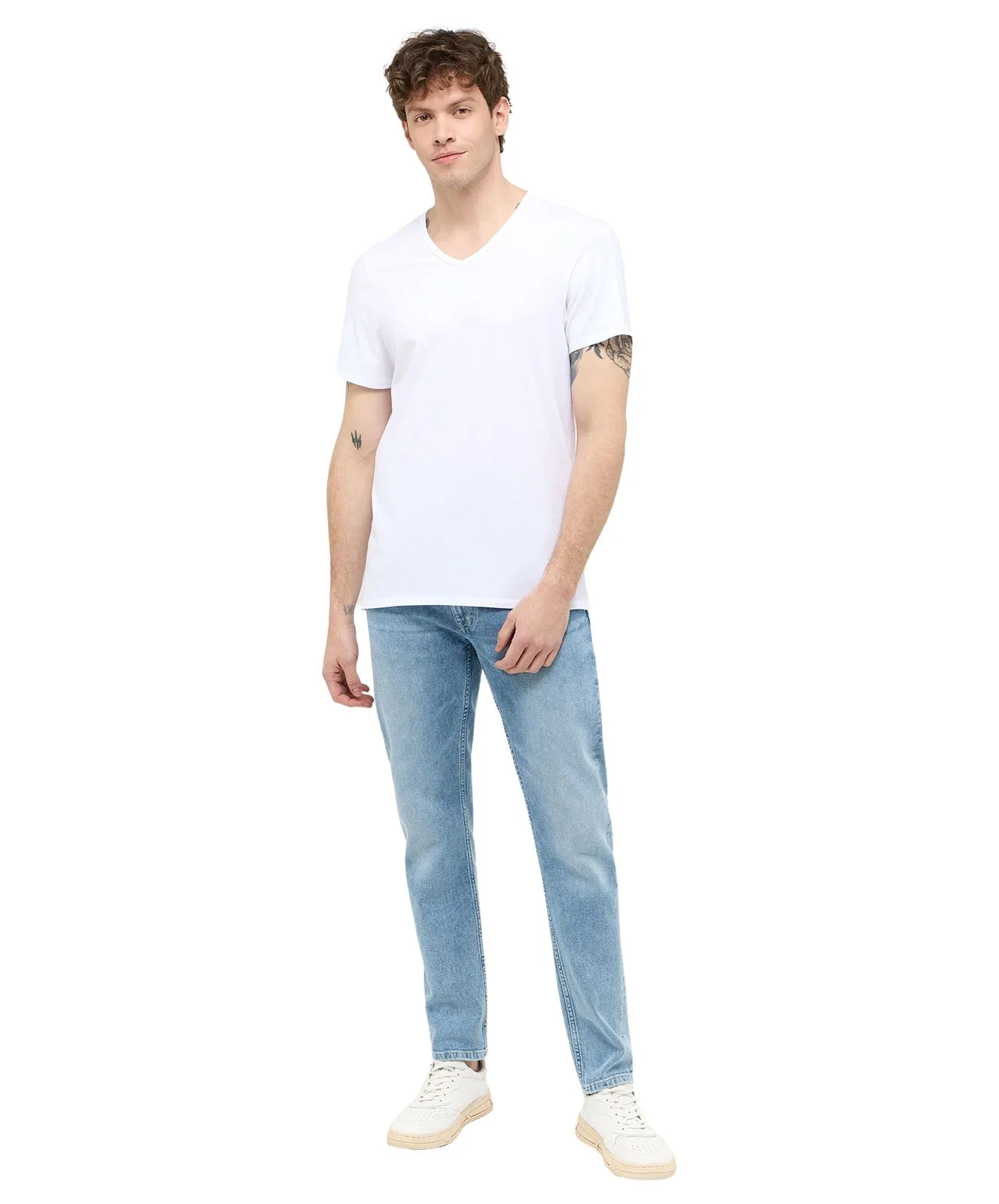 Herren Shirt Amado 2-Pack von Mustang in White