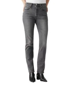 Levi's 501 Damen-Jeans Original Fit in Black Worn