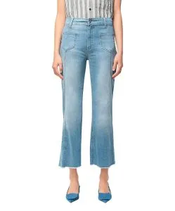 MAC Jamie Jeans Cropped mit Wide Fit in Hellblau