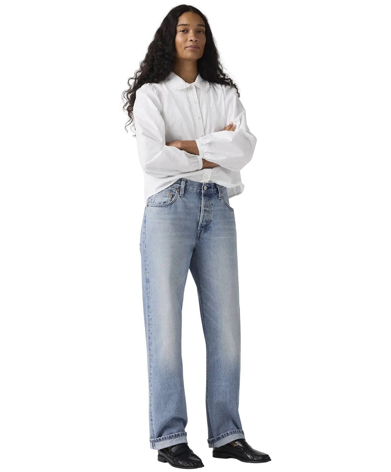 Damen Jeans 501 90s von Levis in Hallowed Hour Selvedge