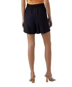 Vero Moda Shorts Carmen mit hohem Taillenbund in Schwarz