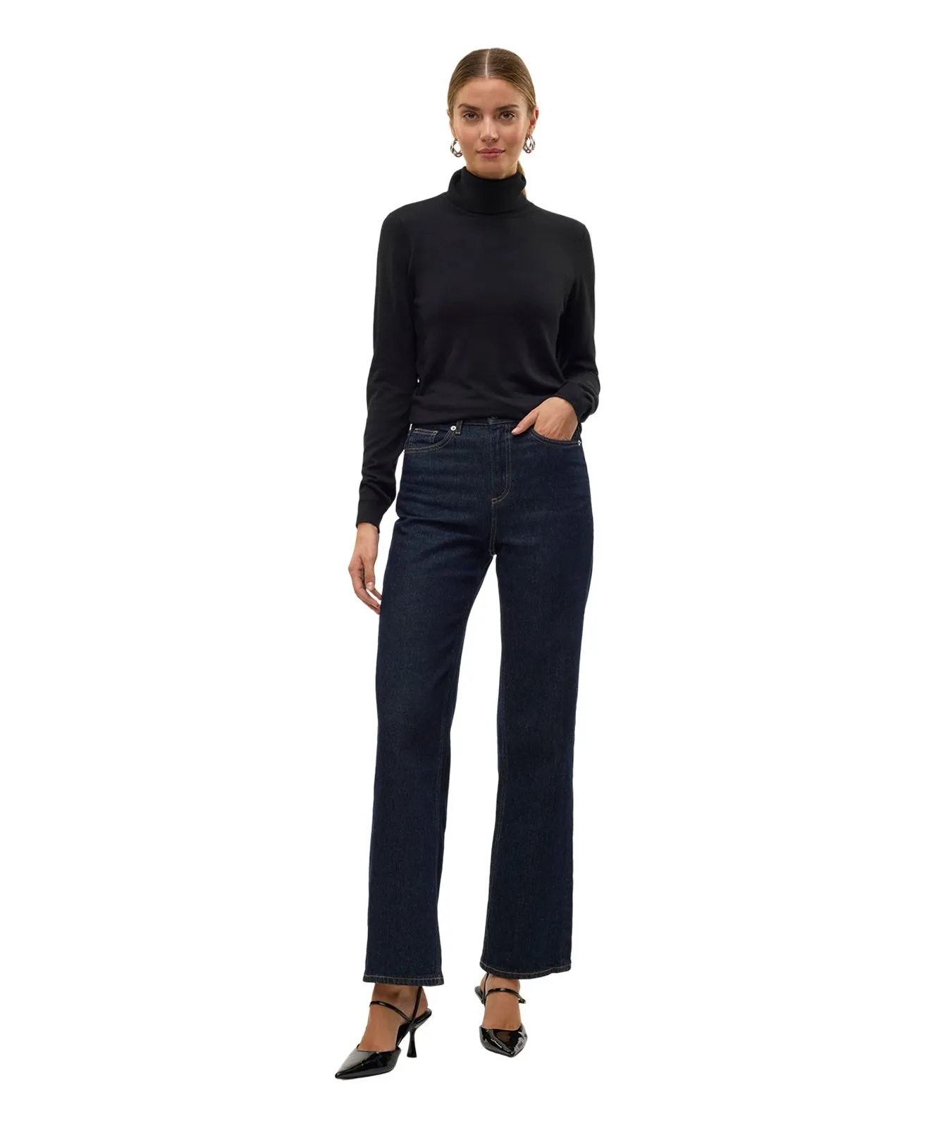Damen Pullover Iris Rollneck von Vero Moda in Black