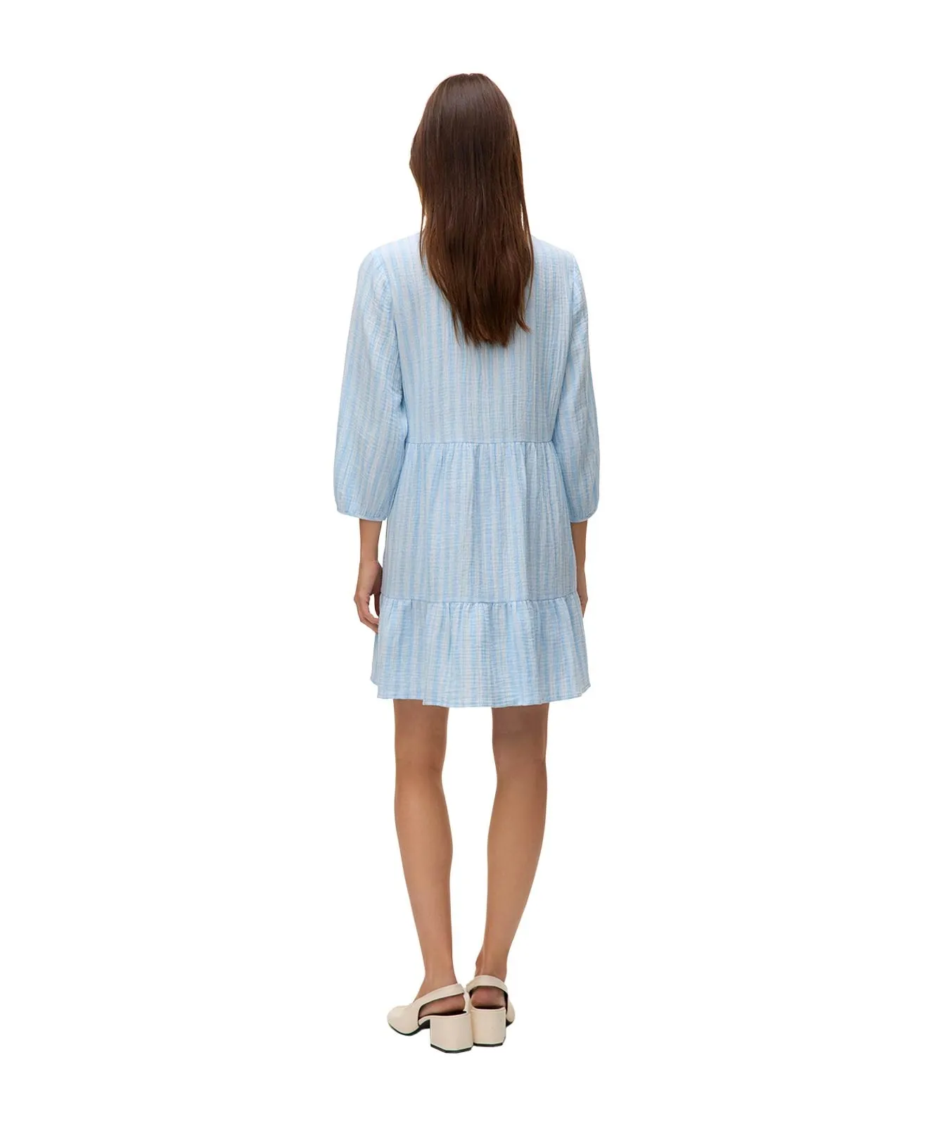 Damen Kleid Nanna 3/4 Dress von Vero Moda in Airy Blue Snow White