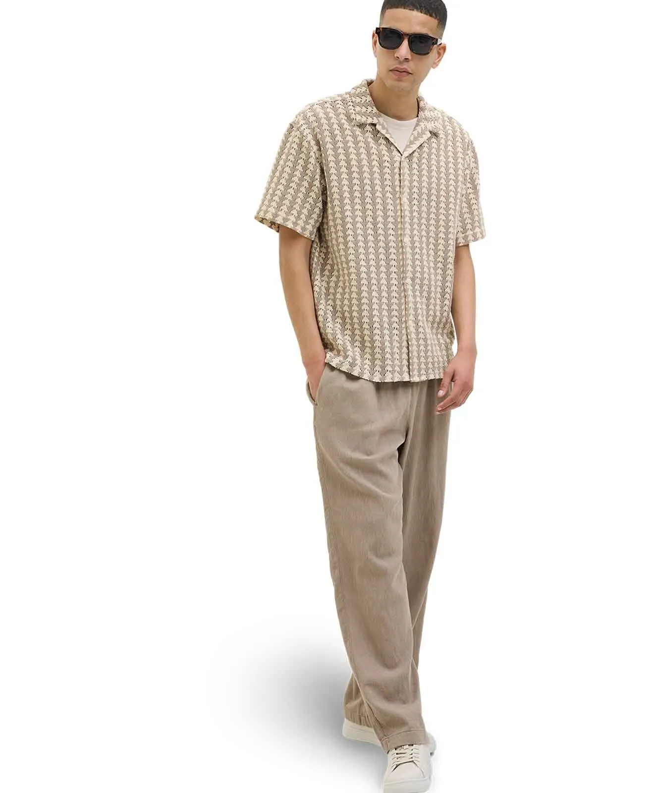 Herren Hemd Summer Luke von Jack & Jones in Mocha Meringue