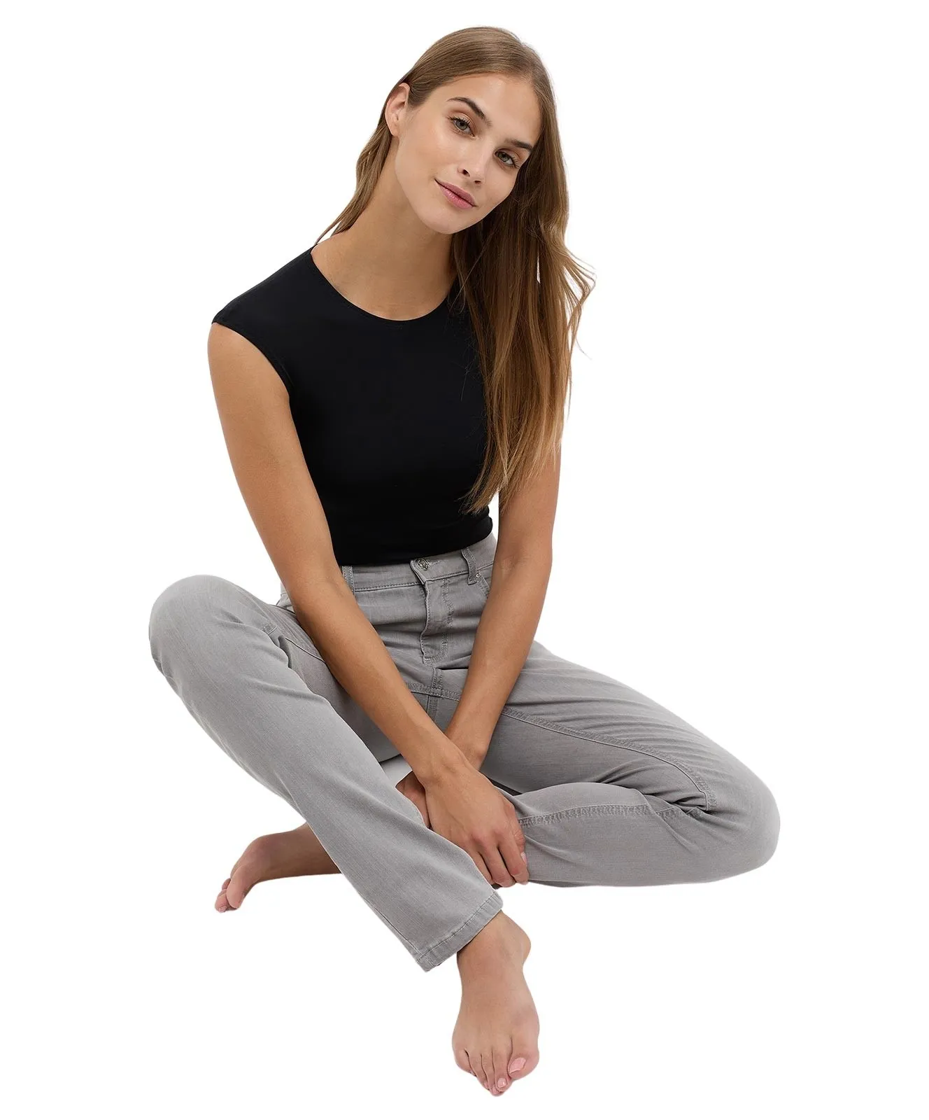 Damen Jeans Cici von Angels in Light Grey Used Buffi