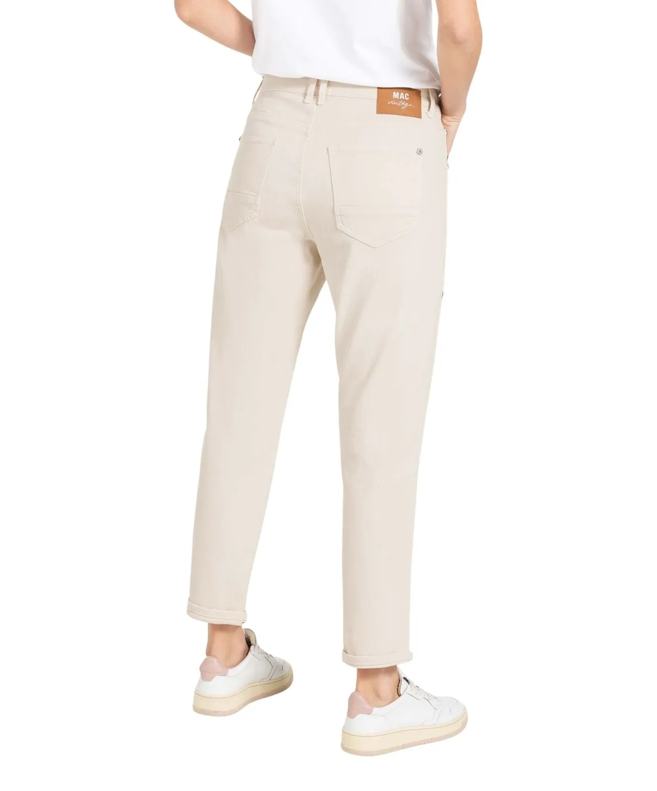 Damen Jeans Iowa Baggy von MAC in Antique White