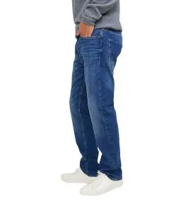 Jack & Jones Clark Regular Jeans in blauer Used-Waschung