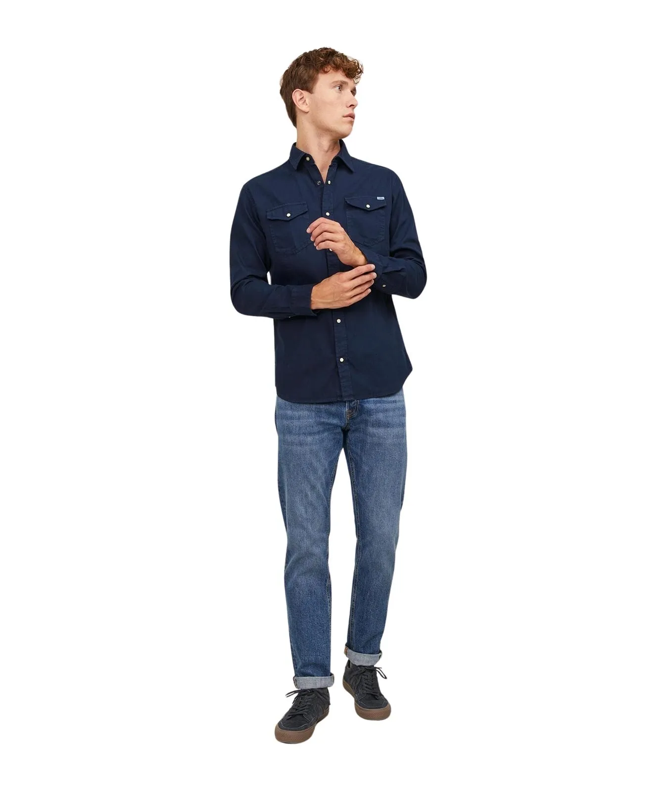 Herren Hemd Heridan Shirt von Jack & Jones in Dark Navy