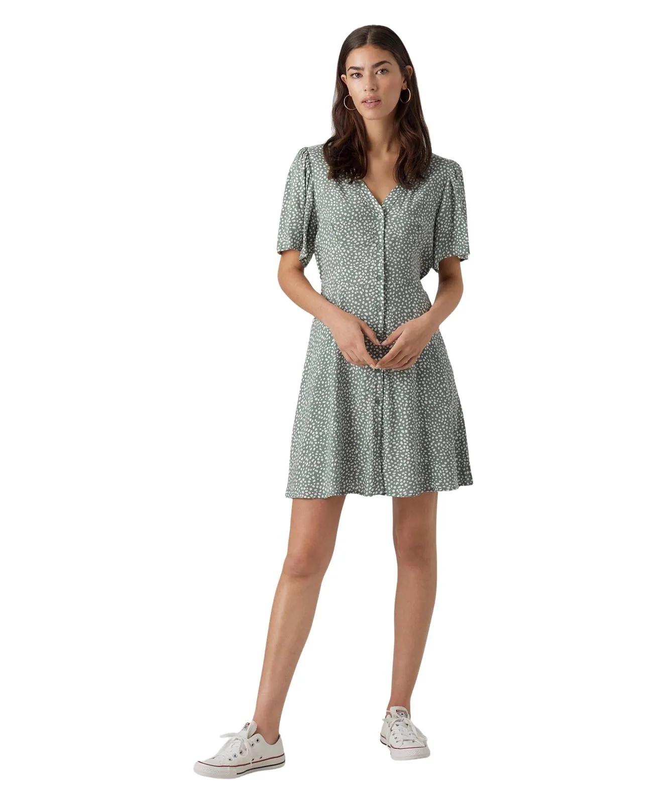 Damen Kleid Alba von Vero Moda in Laurel Wreath Joey dot