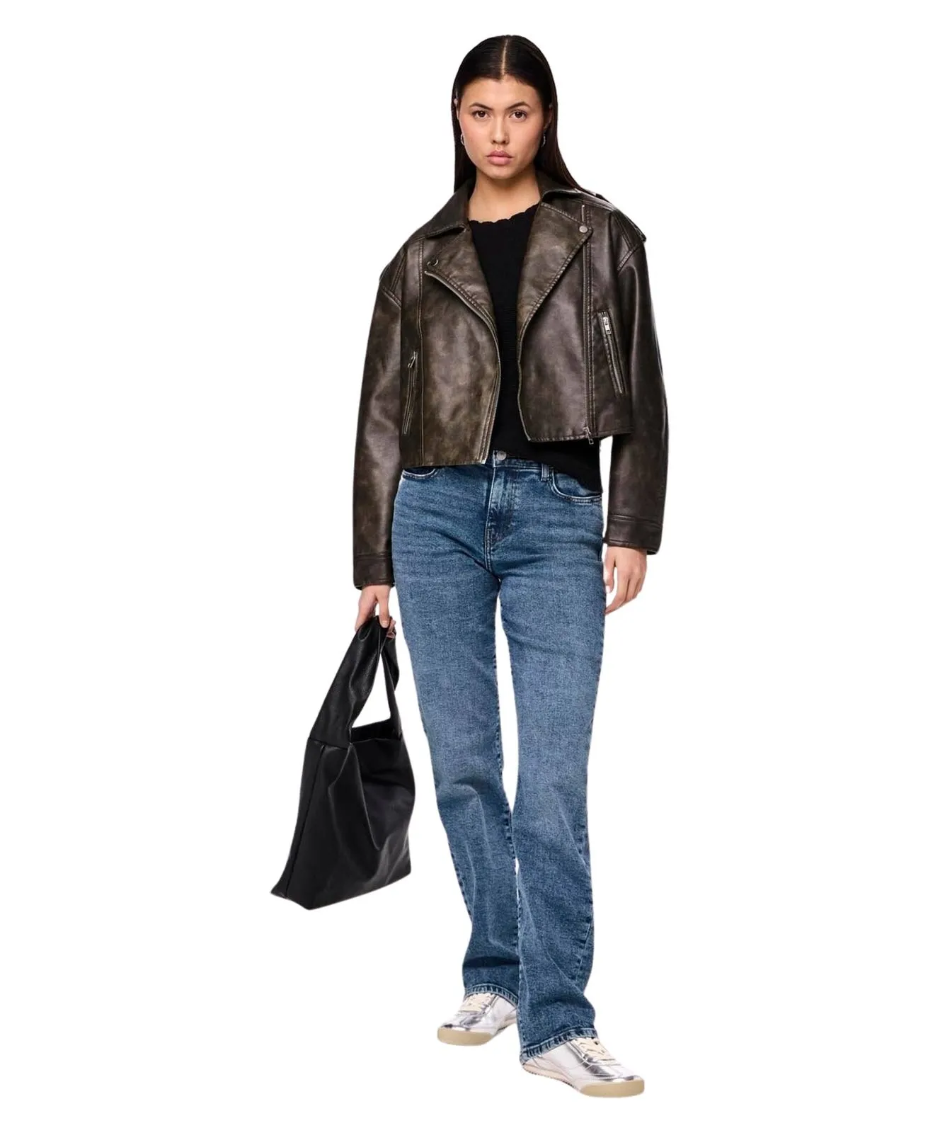 Damen Jeans Kelly von Pieces in Medium Blue