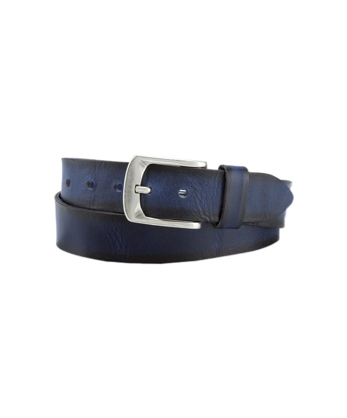 Damen Gürtel 4cm Walklederg.geprägt von Bernd Götz in Dunkelblau