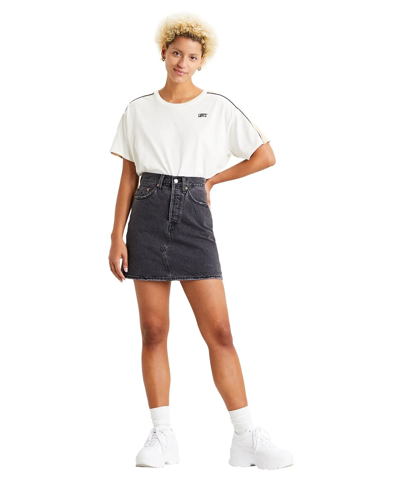 Damen Rock Deconstruted Skirt von Levis in Black