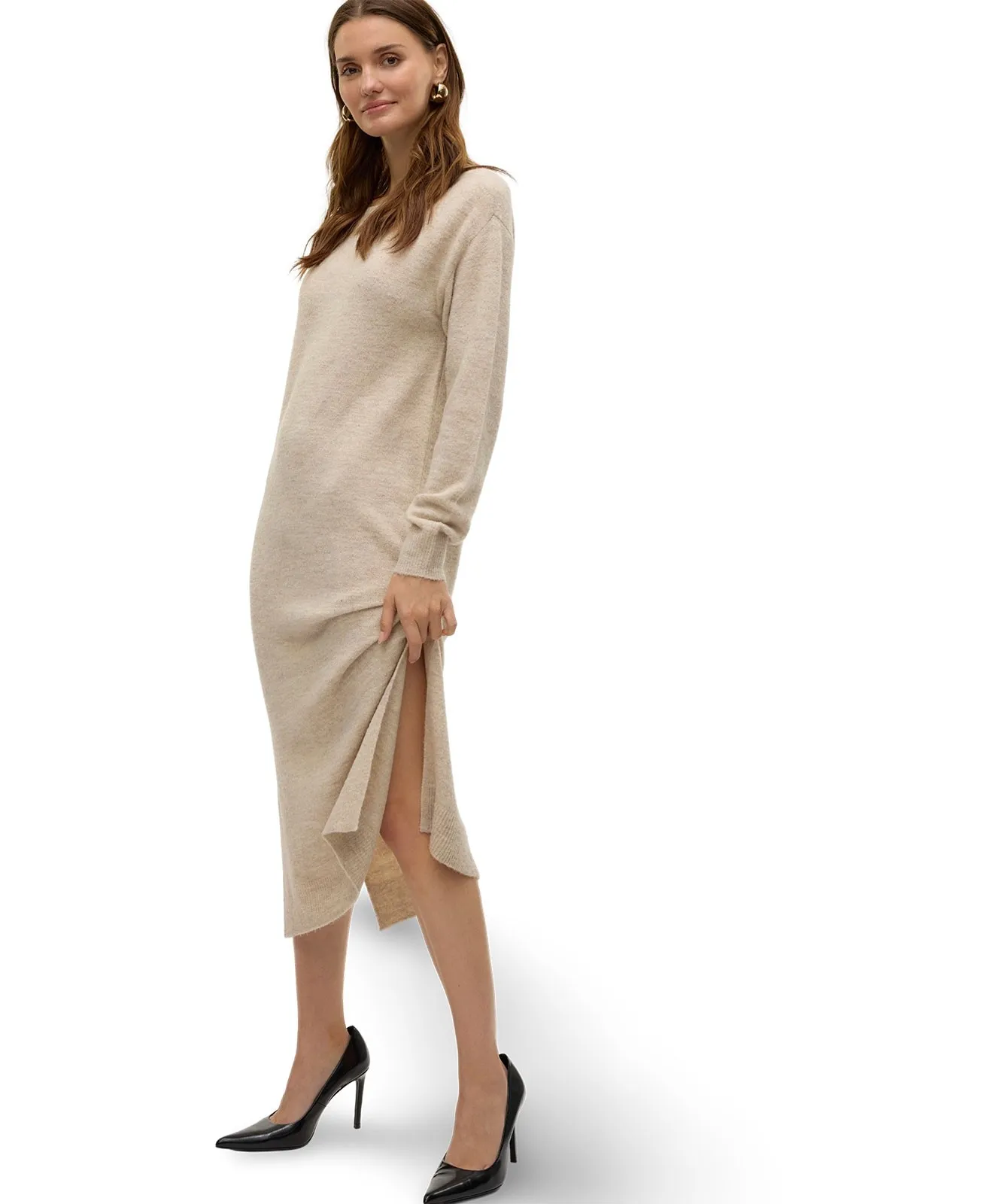 Damen Kleid Lefile von Vero Moda in Birch W. MELANGE
