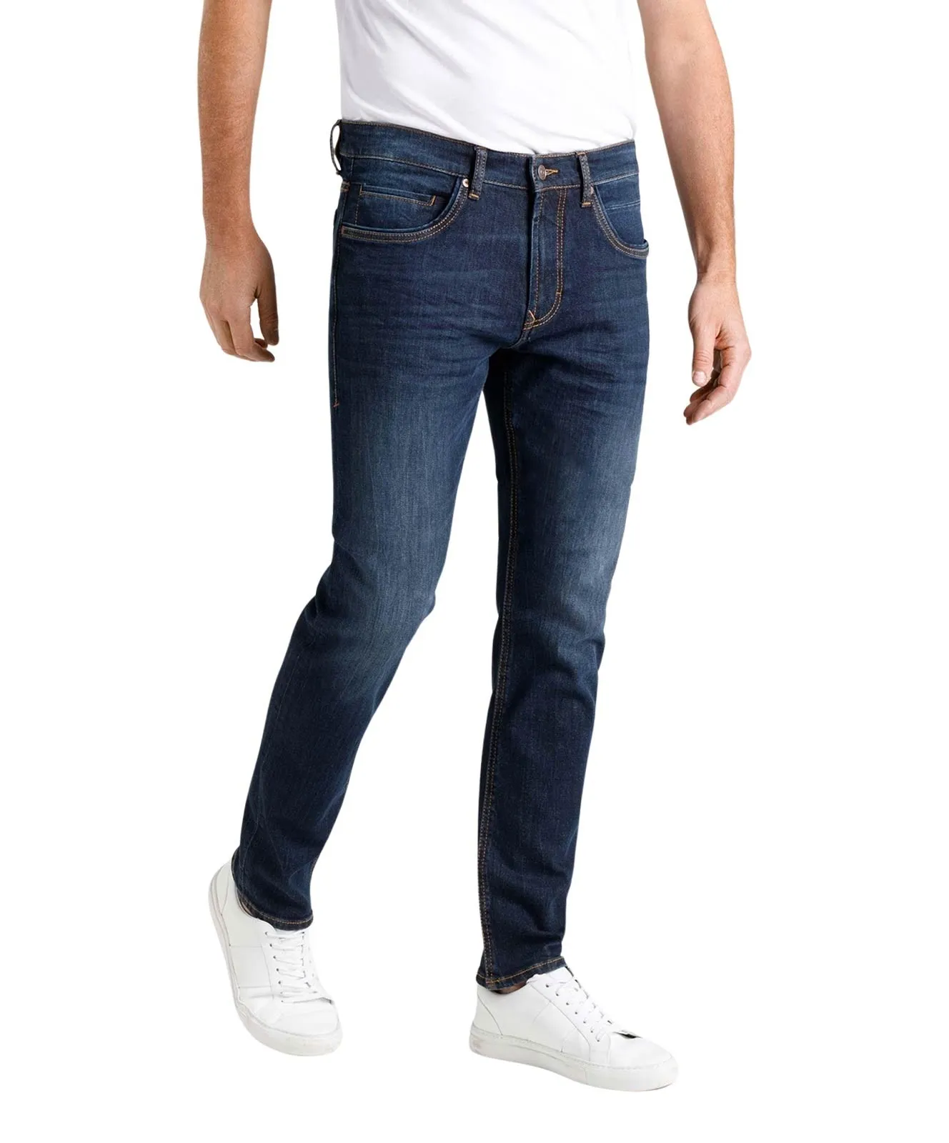 Herren Jeans Arne Pipe von MAC in Dark Blue Authentic Used 3D Buffies