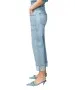 Damen Jeans Baggy Straight von MAC in Light Blue Net Washed