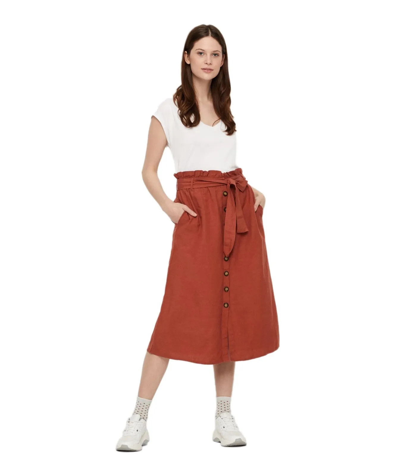 Damen Shirt Kamala von Pieces in Bright White