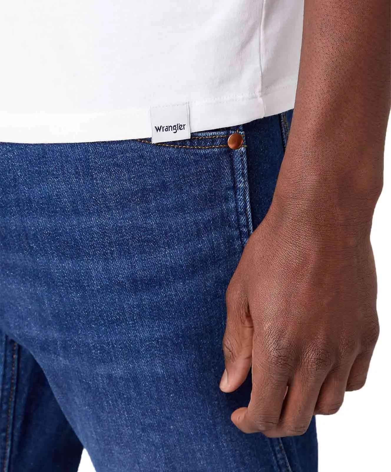 Herren Shirt 2 Pack Tee von Wrangler in White
