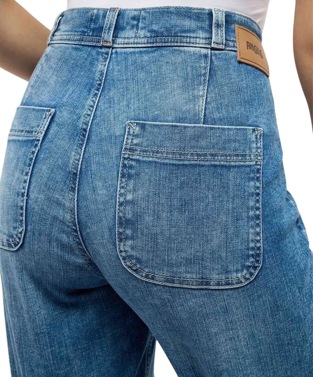 Damen Jeans Linn Pocket von Angels in Light Blue Random Used