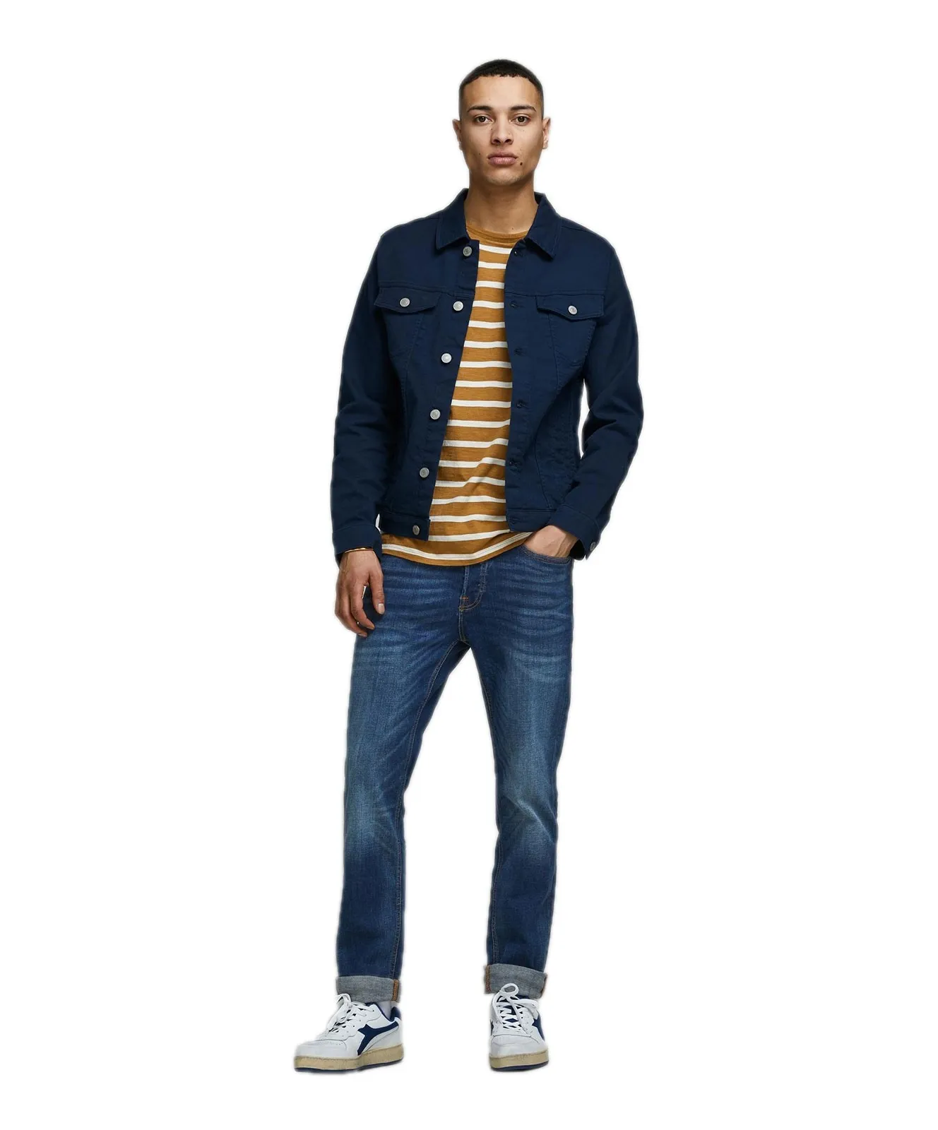 Herren Jeans Tim Original von Jack & Jones in Blue Denim