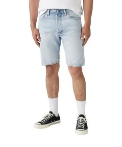 Levis 501 Shorts mit geradem Schnitt in Hellblau