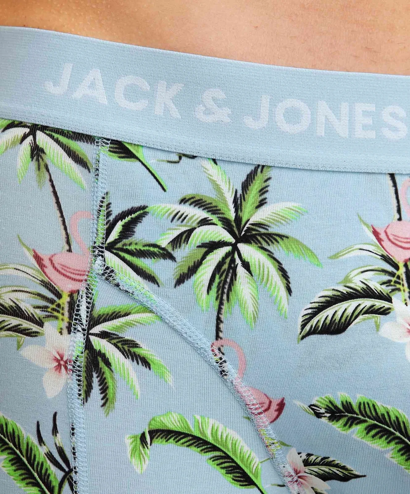 Herren Unterwäsche Flower Birds von Jack & Jones in Chambray Blue Oceanview