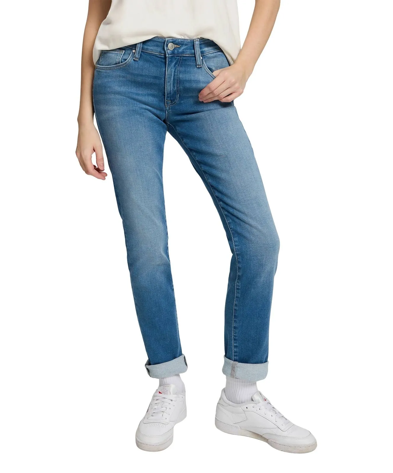 Damen Jeans Anya von Cross in Light Mid Blue