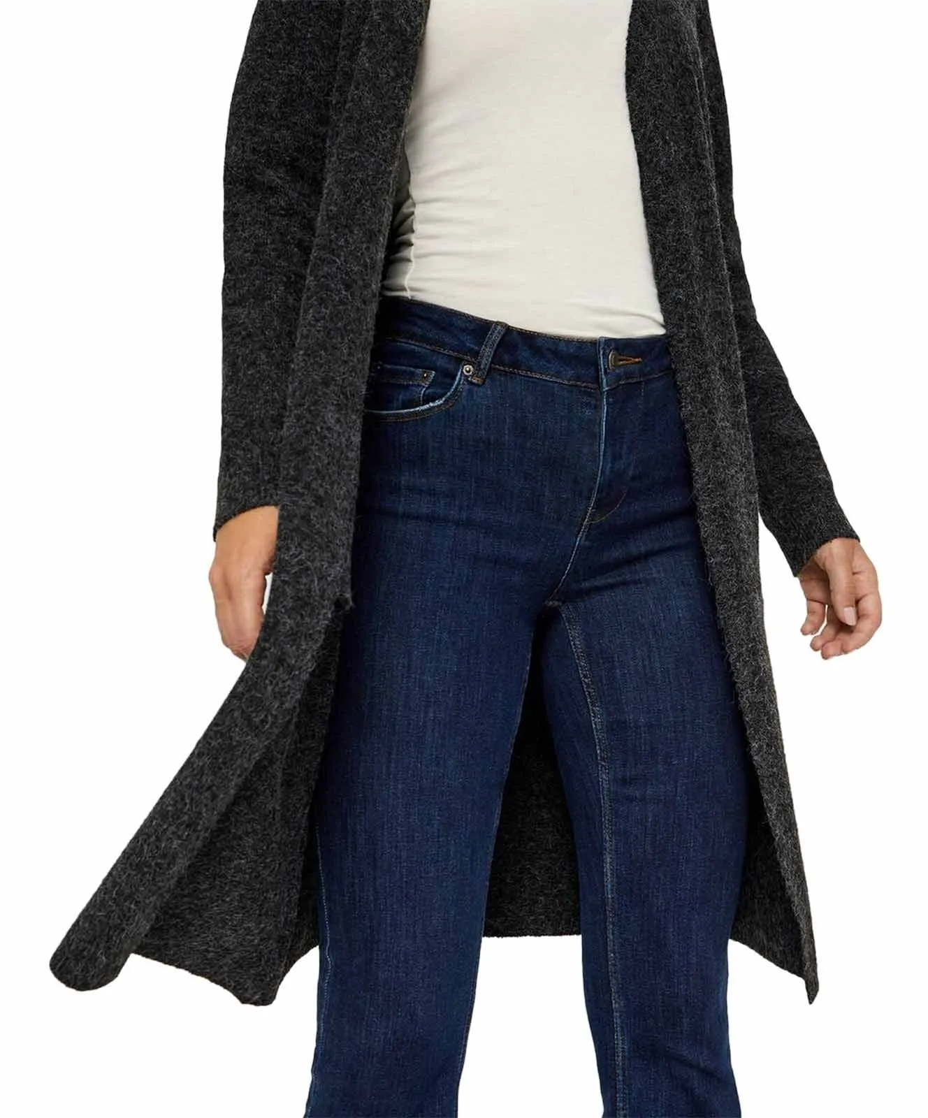 Damen Jacke Long Cardigan Doffy von Vero Moda in Black