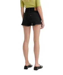 Levi's 501 Shorts Jeans mit High Rise in Schwarz