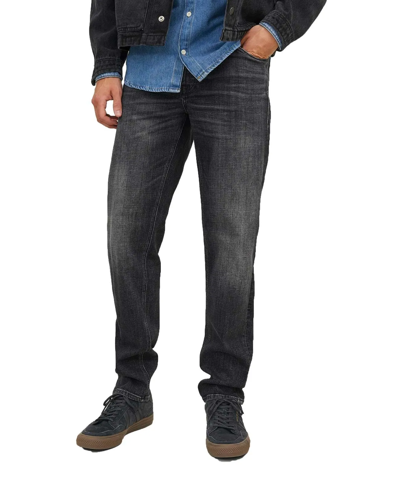 Herren Jeans Mike Original von Jack & Jones in Black Denim
