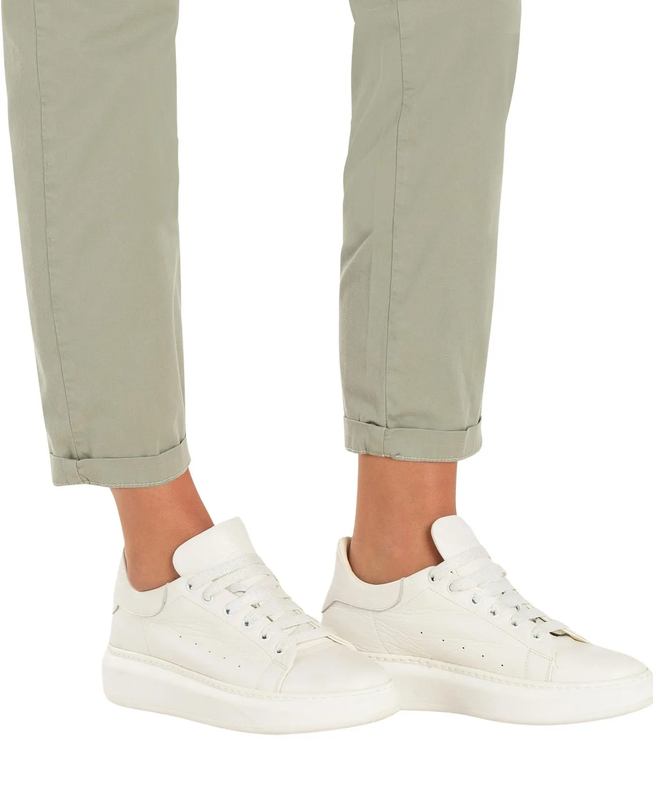Damen Hose Chino Turn Up von MAC in Dried Rosemary