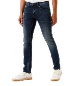 Garcia Herren Jeans Slim Fit Savio in dunklem Vintage-Look 