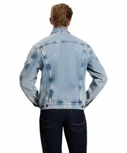 CROSS Jeansjacke mit Regular Fit in hellblauer Waschung