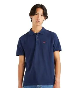 Levi's Poloshirt Housemark in blau mit dezentem Logo