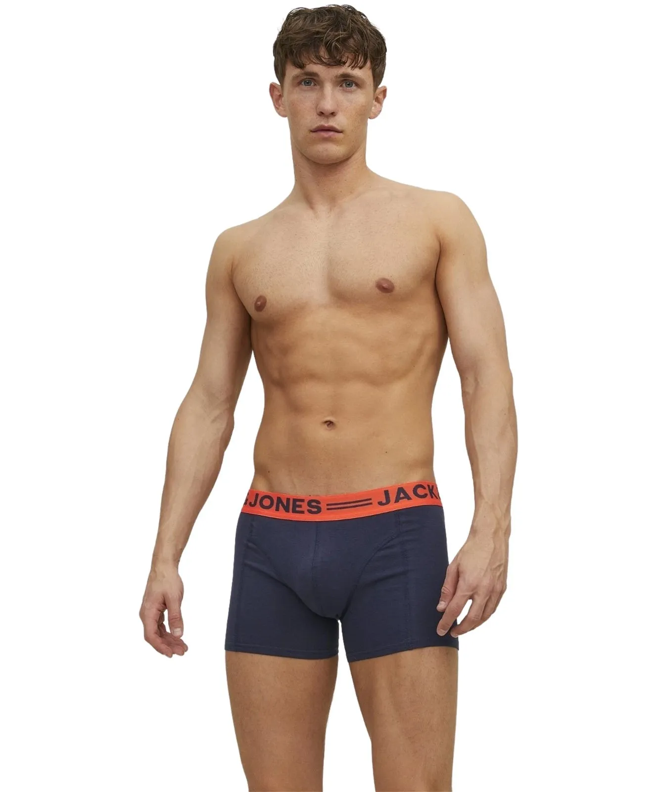 Herren Unterwäsche Lichfield Trunks 3-Pack von Jack & Jones in Burgundy