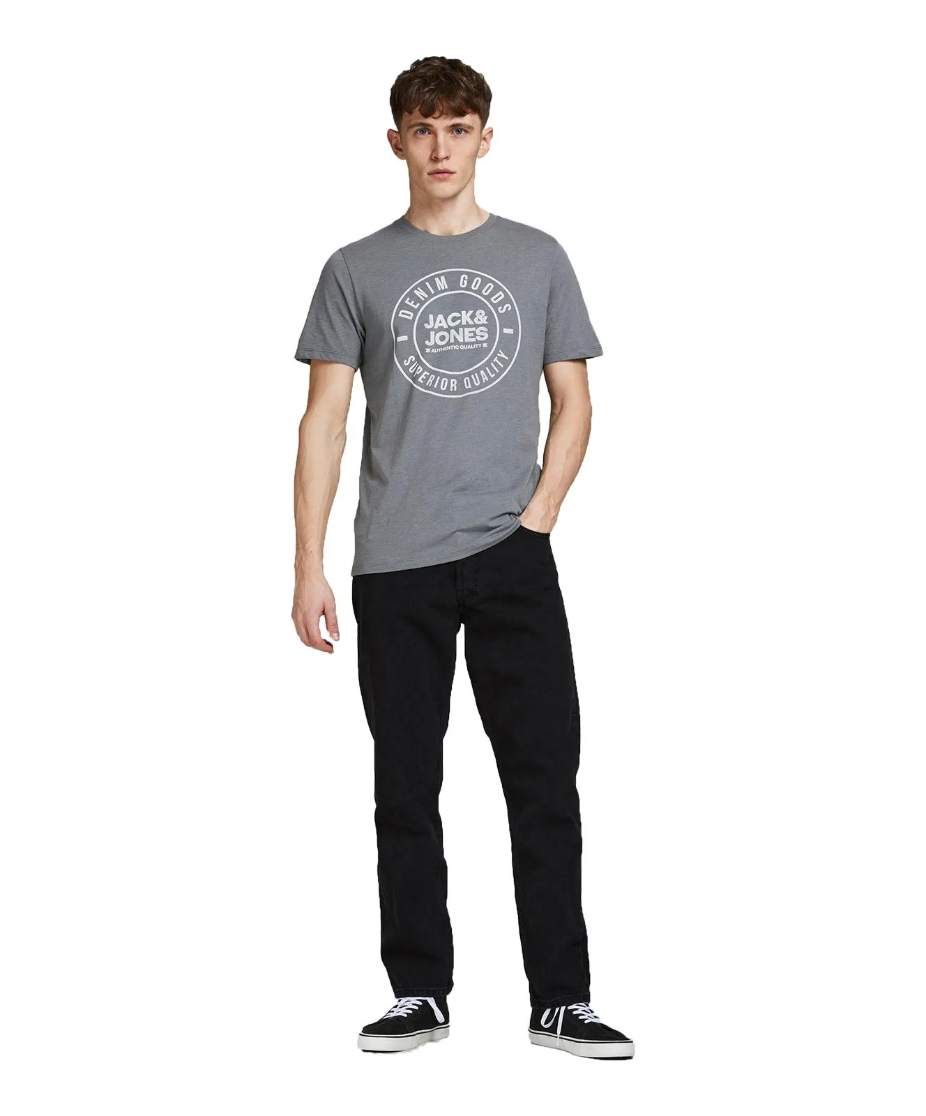 Herren Jeans Chris von Jack & Jones in Black Denim