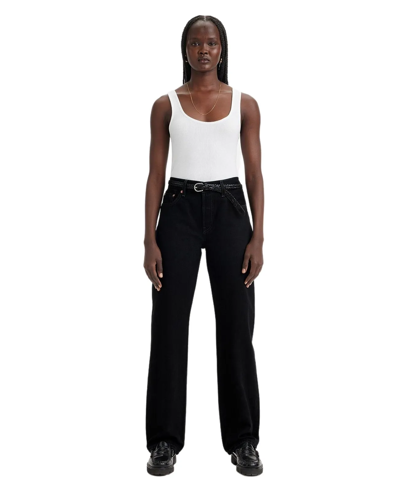 Damen Jeans 501 90s von Levis in Rinsed Blacktop