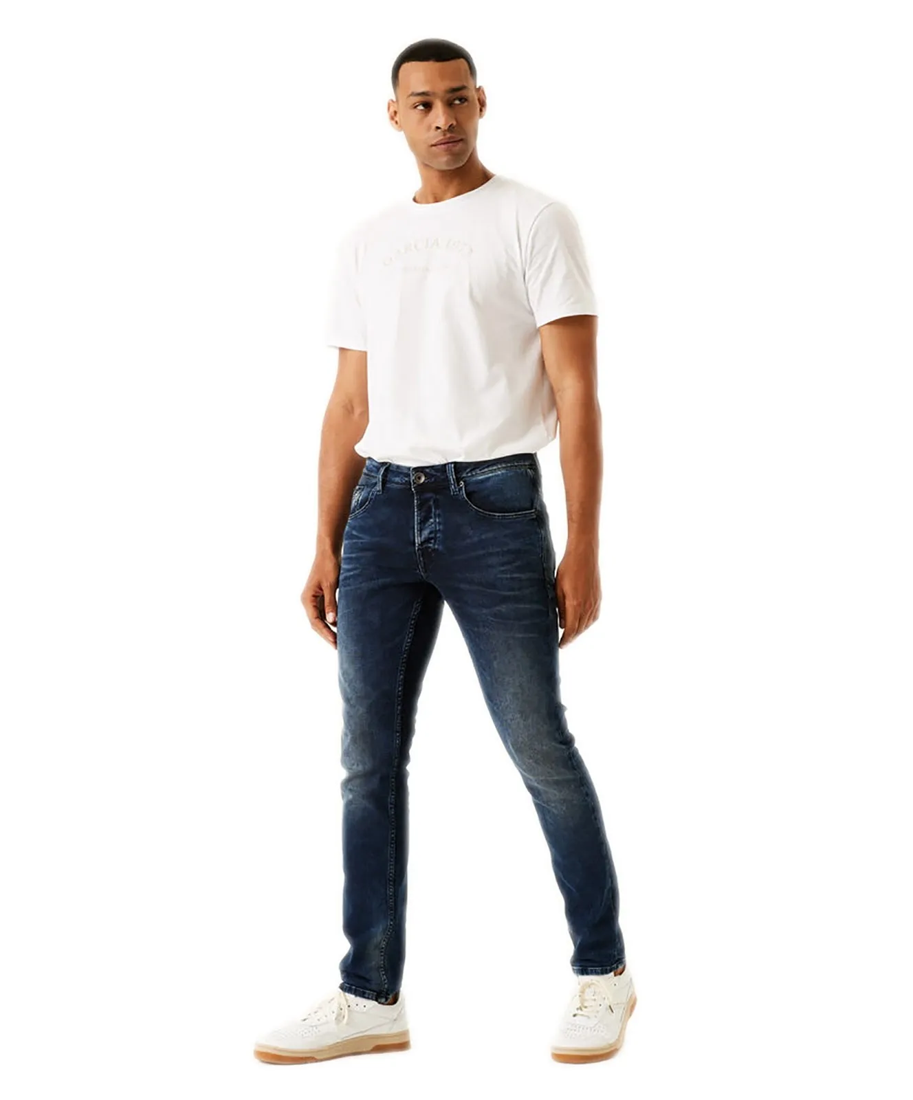 Herren Jeans Savio Slim von Garcia in Dark Used