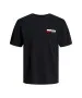 Herren Shirt Corp Logo Tee von Jack & Jones in Black P4 Small Print