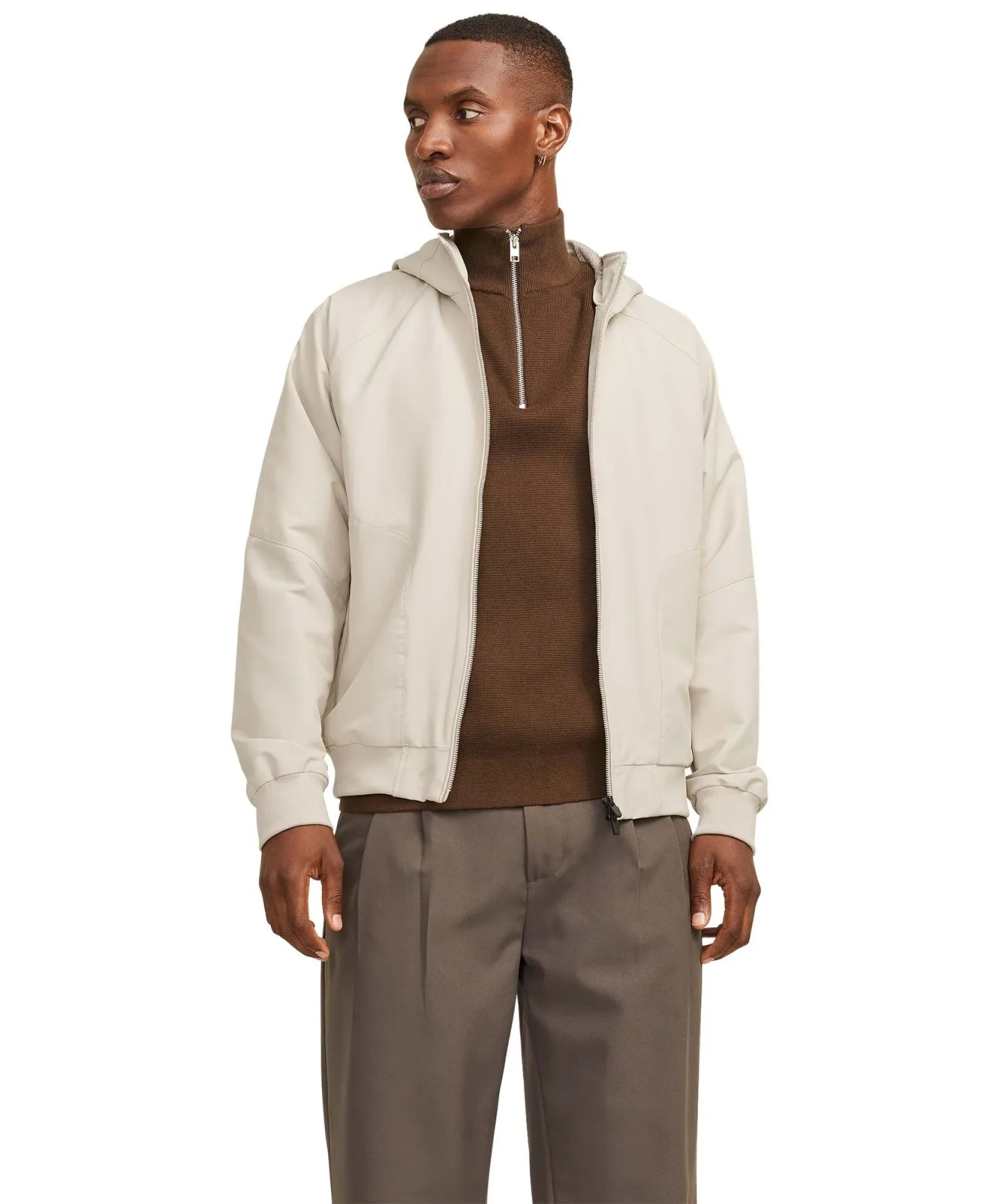 Herren Jacke Bomberjacke von Jack & Jones in Moonbeam