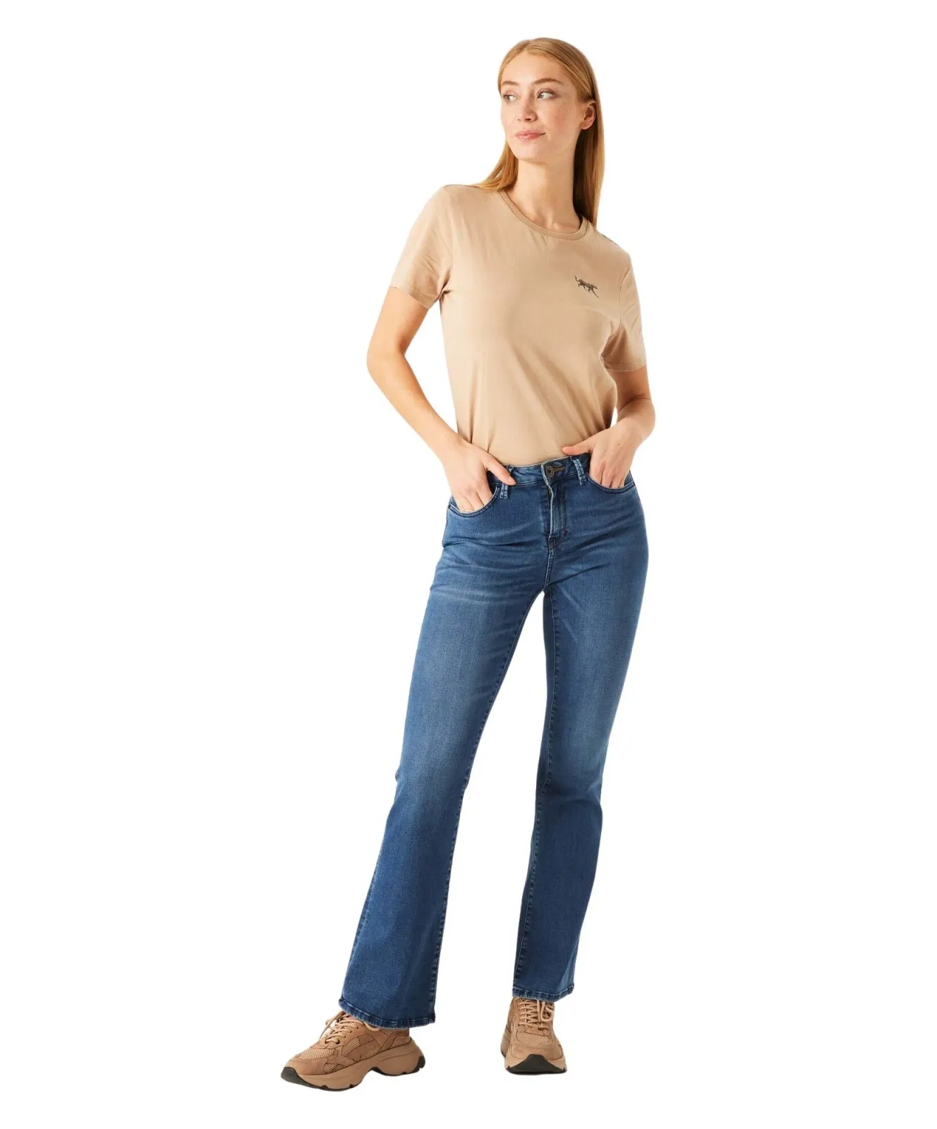 Damen Shirt Z0012 von Garcia in Iced Coffee