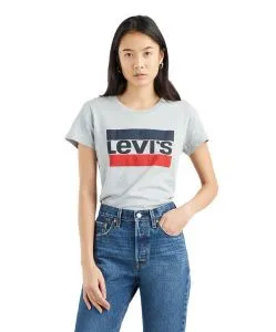 Levi's T-Shirt Perfect Tee mit Batwing- Logo in Grau