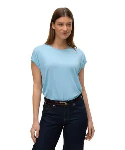 Vero Moda T-Shirt AVA mit Rundhals in Himmelblau