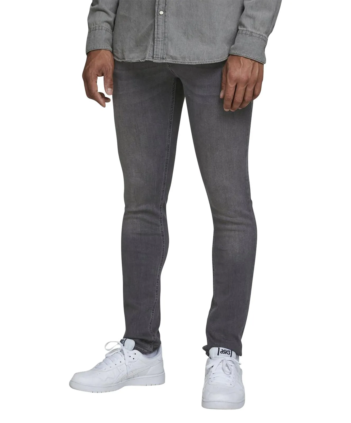 Herren Jeans Liam von Jack & Jones in Grey Denim