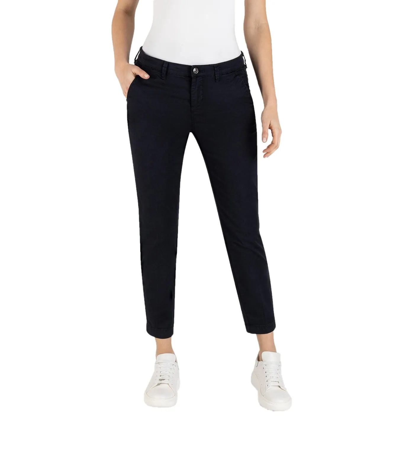 Damen Hose Chino Turn Up von MAC in Dark Blue
