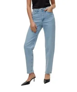 Vero Moda Tessa in Stone-Waschung mit Mom-fit
