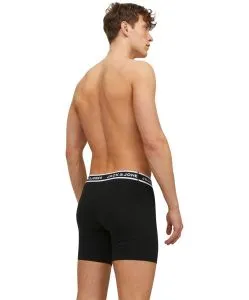 Herren Unterwäsche Solid Boxer Briefs von Jack & Jones in Black Black