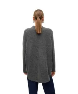 Vero Moda Pullover Plaza in Grau mit Stehkragen