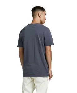Jack & Jones T-Shirt Split mit Neck in Navy Blue